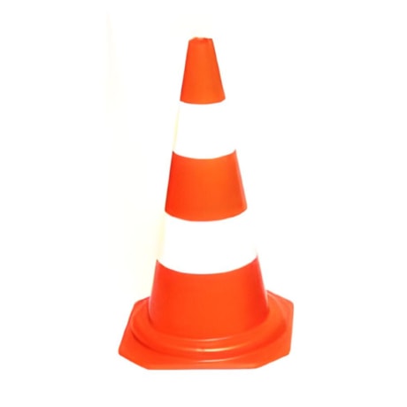 Cone de Sinalização 50 cm Laranja e Branco CG50007 CARBOGRAFITE