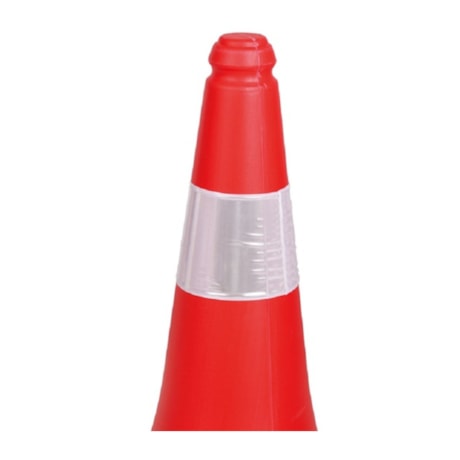 Cone de Sinalização 50 cm Laranja e Branco Refletivo CG50018 CARBOGRAFITE