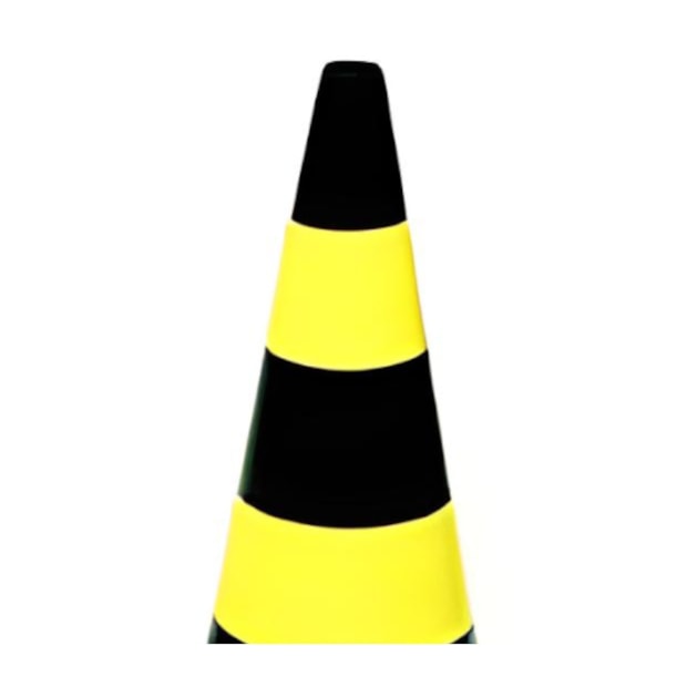 Cone de Sinalização 50 cm Preto e Amarelo CG50007 CARBOGRAFITE-157572c9-43db-4cc1-8d43-85139350f7e6