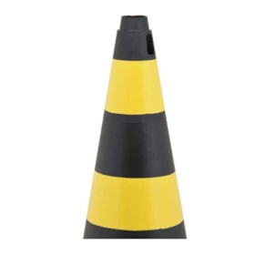 Cone de Sinalização 50 cm Preto e Amarelo em Polietileno 7029000500 VONDER