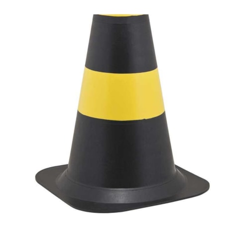 Cone de Sinalização 50 cm Preto e Amarelo em Polietileno 7029000500 VONDER-897cb4a1-96cf-4242-9cd4-90b70f640016