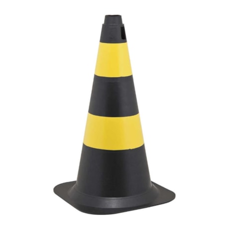 Cone de Sinalização 50 cm Preto e Amarelo em Polietileno 7029000500 VONDER-e03a4f60-0187-4212-af4a-35cc366e8d6b
