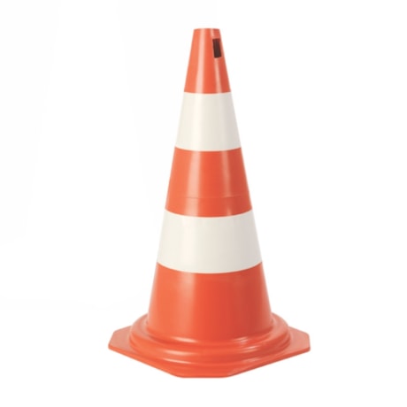 Cone de Sinalização 50cm Laranja e Branco 700.01283 PLASTCOR-924b04e5-ae3c-4c18-929e-b21a9468f3d8