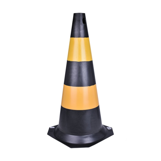 Cone de Sinalização 50cm Preto e Amarelo 700.01304 PLASTCOR-5eec14a0-2791-40c1-be43-52fc421fbee0