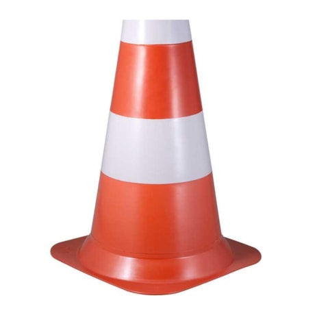 Cone de Sinalização 75 cm Branco e Laranja em Polietileno 7029000754 VONDER-c90df88c-bcfa-482b-9022-e8e5b78d183f