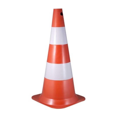 Cone de Sinalização 75 cm Branco e Laranja em Polietileno 7029000754 VONDER-1d7ecdd1-1a71-47e3-b25c-cdcd40e9d0dd