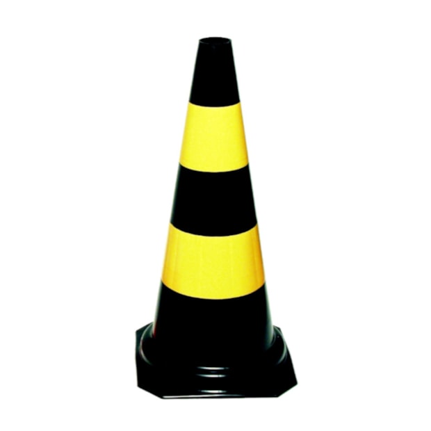 Cone de Sinalização 75 cm Preto e Amarelo CG 75018 CARBOGRAFITE-984c6a78-9157-471e-b47d-c6cdaac205ba