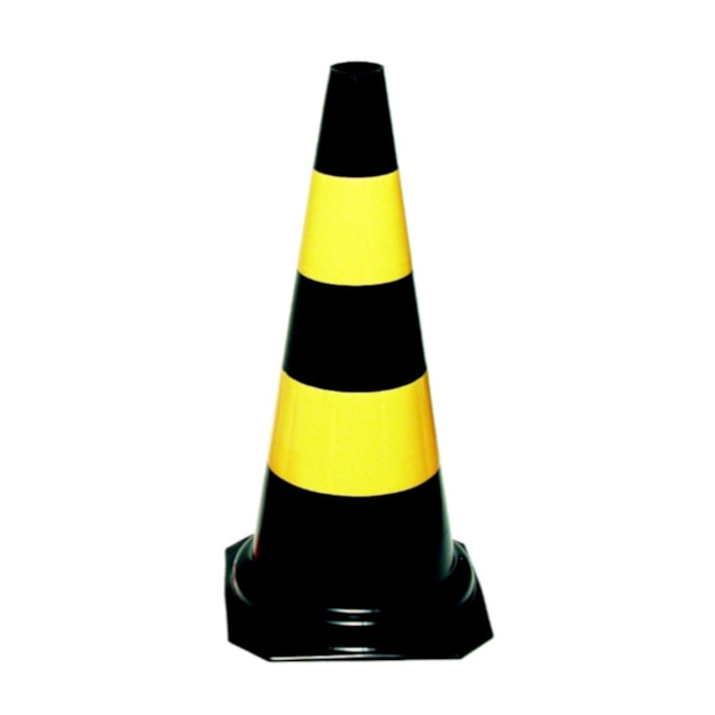 Cone de Sinalização 75 cm Preto e Amarelo CG 75018 CARBOGRAFITE-b8cff629-8fda-43fb-8f3a-2fa7938897e6