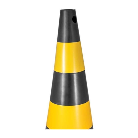 Cone de Sinalização 75 cm Preto e Amarelo em Polietileno 7029000750 VONDER