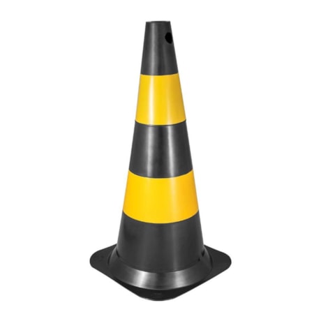 Cone de Sinalização 75 cm Preto e Amarelo em Polietileno 7029000750 VONDER-150aa772-0a0f-4e12-b2fb-a3f6cf43951d