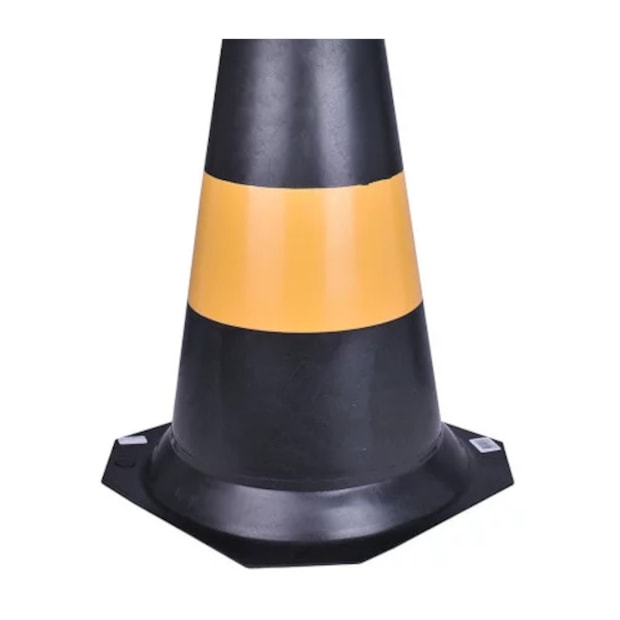 Cone de Sinalização 75cm Preto e Amarelo 700.01312 PLASTCOR-20f83975-5950-4a50-ac53-e3a68107a3de