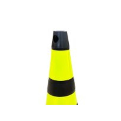 Cone de Sinalização 75cm Preto e com Faixas Refletivas Amarelas 70.000.653 PLASTCOR-fcc6cd00-d63e-40b4-95dc-a98c8f45285f