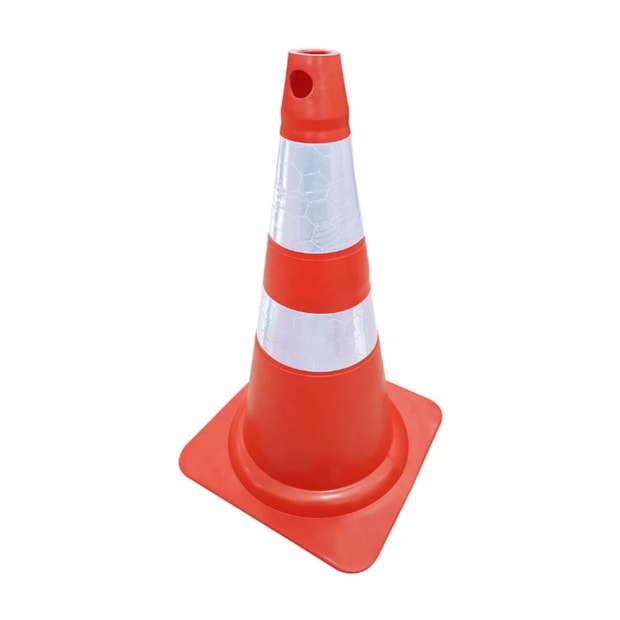 Cone de Sinalização Flexível 50 cm Laranja Refletivo 700.00654 PLASTCOR-aab45c3b-2e62-4b8b-8374-7707884e3e87