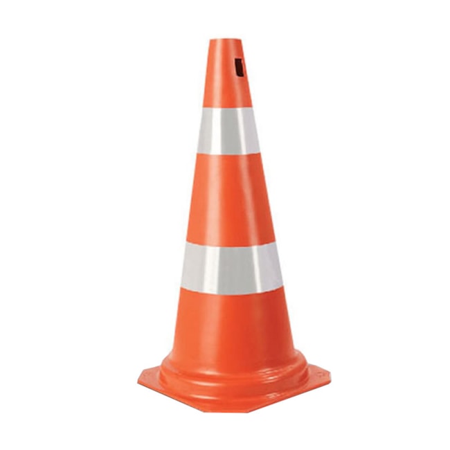 Cone de Sinalização Flexível Laranja e Branco 75cm 700.00652 PLASTCOR-ae9d35fd-0670-4d0e-a28e-c704537c72fa