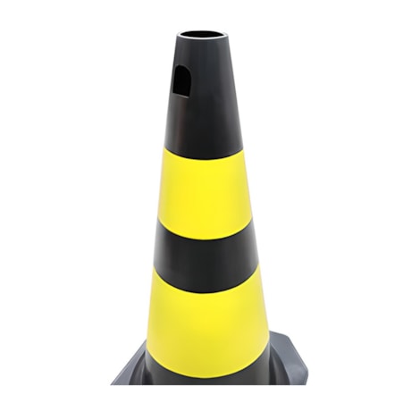 Cone de Sinalização PLT 75 cm Preto e Amarelo Refletivo 700.01313 PLASTCOR-c2dc89d9-bfde-42a5-90af-5c65a3279707