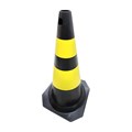 Cone de Sinalização PLT 75 cm Preto e Amarelo Refletivo 700.01313 PLASTCOR