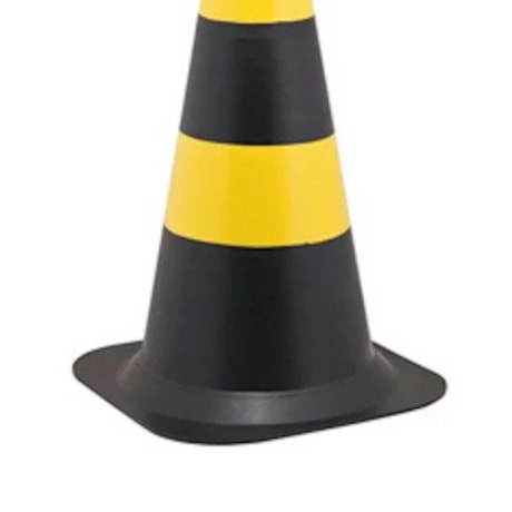 Cone de Sinalização Refletivo Flexível Preto e Amarelo 50cm 700.00655 PLASTCOR -e58019cf-39a4-4073-82ce-3bde1270505f