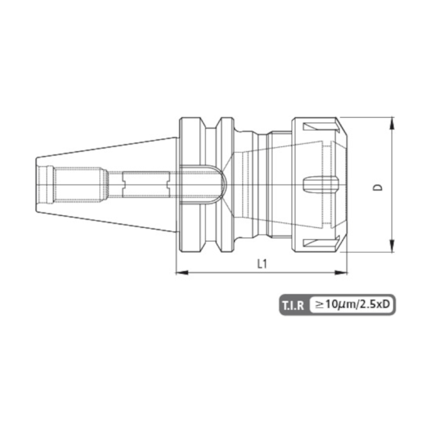 Cone Porta Pinça BT40 100mm ER32 02006P BTFIXO-f20370d6-aa22-409d-92a8-7b3a4aa11336