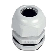 Conector Prensa Cabo 1/4" 6mm Nylon Cinza S850CI STECK