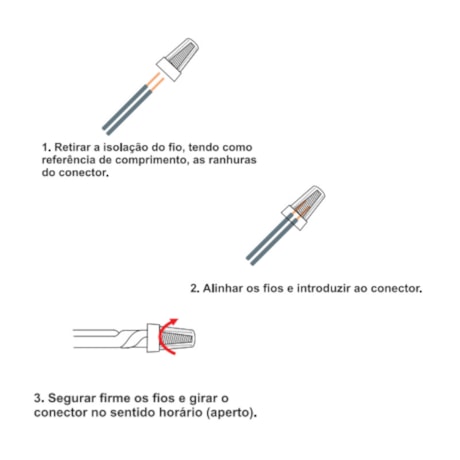 Conector Torção 2x1mm² CT0014 DECORLUX