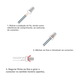 Conector Torção 2x2.5mm² CT0048 DECORLUX