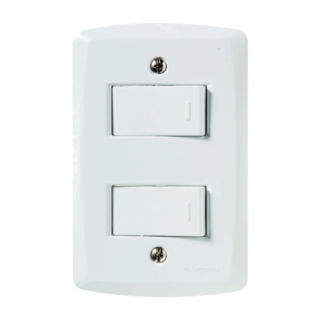 Conjunto 4x2 com 2 Interruptores Simples 10 A 250V 57145/040 TRAMONTINA ELETRIK-a92727a2-6804-4209-be20-9c412dafbde5