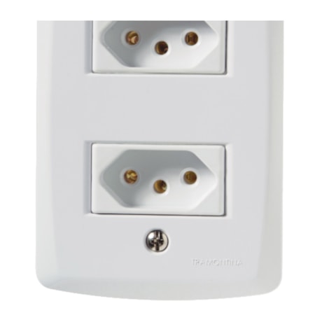 Conjunto 4x2 com 2 Tomadas 2P+T 10 A 250 V Tramontina Lux2 Branco 57145/065 TRAMONTINA ELETRIK-968a062b-d4ac-465e-bf13-7d5b08613b2d