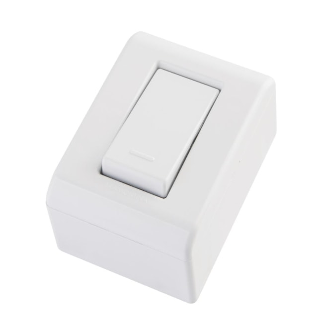 Conjunto Caixa de Sobrepor 1P 1 Interruptor 10A Branco LizFlex 57304001 TRAMONTINA ELETRIK-020b36b2-a9e0-4645-b698-859241cf2c54