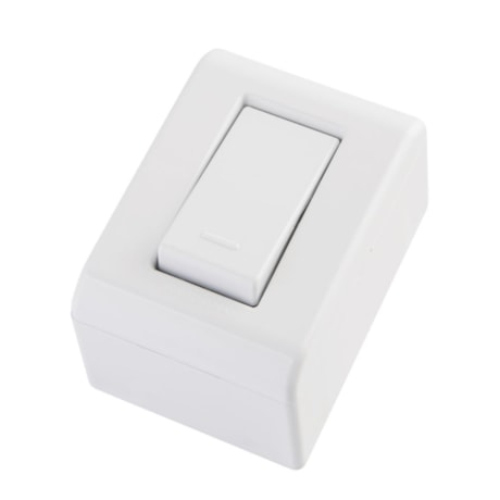 Conjunto Caixa de Sobrepor 1P 1 Interruptor 10A Branco LizFlex 57304001 TRAMONTINA ELETRIK-f15feebe-0f68-417e-8966-fd10564bd708