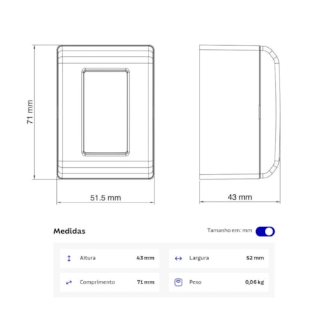 Conjunto Caixa de Sobrepor 1P 1 Interruptor 10A Branco LizFlex 57304001 TRAMONTINA ELETRIK-b69f7028-756e-47a3-a95c-7944a8fed6ca
