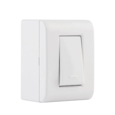 Conjunto Caixa de Sobrepor 1P 1 Interruptor 10A Branco LizFlex 57304001 TRAMONTINA ELETRIK-36cea08f-d97a-4ed3-bed6-41db538252fd
