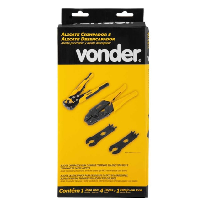 Conjunto de Alicate Crimpador e Alicate Desencapador com 4 Peças 3686100040 VONDER-e98984e4-318e-45cd-9f14-39e89b087692
