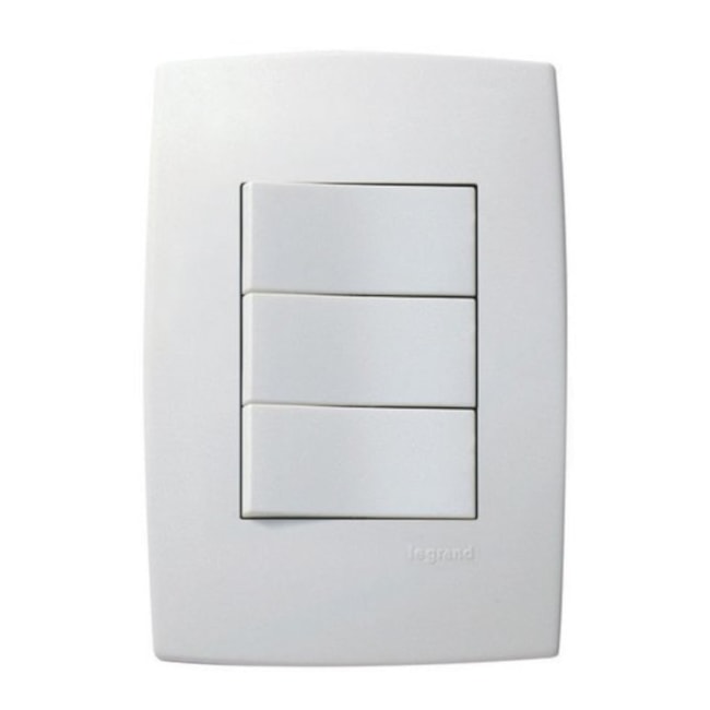 Conjunto de Interruptor Simples 4x2 3 Módulos 10A 250V 613100 PIAL-d1a60ea5-1449-4812-8eef-9162f7f3d151