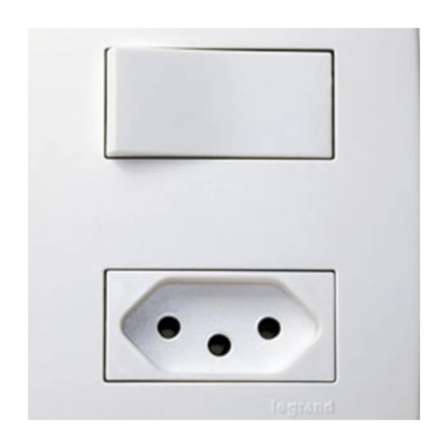 Conjunto de Interruptor Simples e Tomada 2P+T 4x2 10A 250V 615074 PIAL-1ff895b5-8424-4638-b557-18e3d7f04a29
