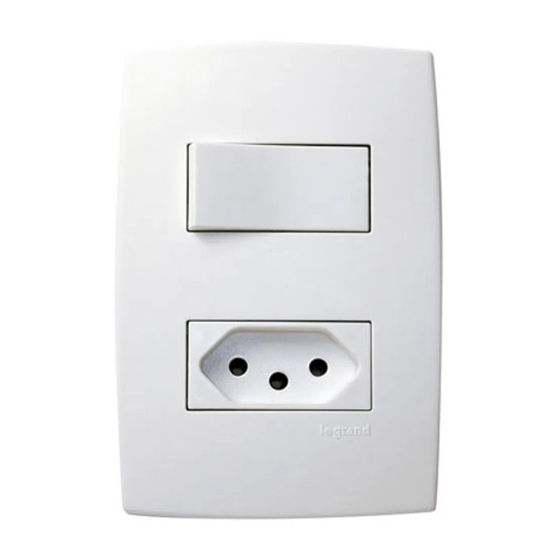 Conjunto de Interruptor Simples e Tomada 2P+T 4x2 10A 250V 615074