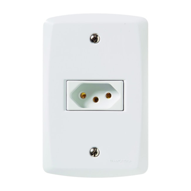 Conjunto de Tomada Horizontal 2P+T 4x2 1 Módulo 10A 250V 57145/210 TRAMONTINA ELETRIK-75b51967-aa5d-49e4-b09c-75b06f38696d