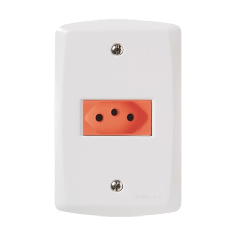 Conjunto de Tomada Horizontal 2P+T 4x2 1 Módulo Vermelho 20A 250V 57145/015 TRAMONTINA ELETRIK-ec56d773-0518-483a-9600-16ea7d612a0e