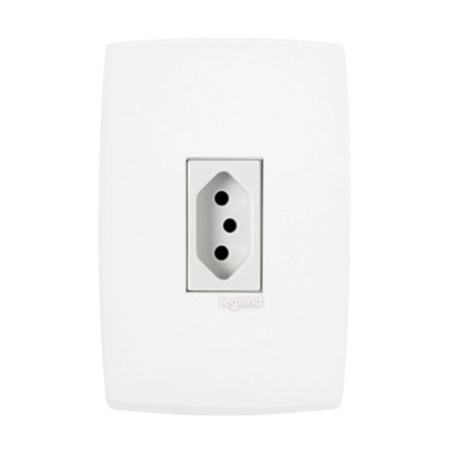 Conjunto de Tomada Vertical 2P+T 4x2 1 Módulo 10A 250V 615076 PIAL-29f60bd5-f715-4df7-a158-1f48ad49cc4f