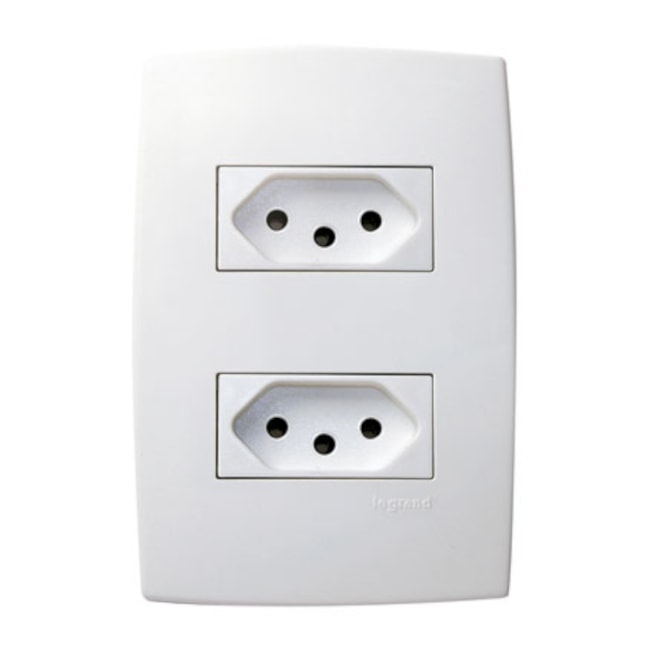 Conjunto de Tomadas 2P+T 4x2 2 Módulos 10A 250V 615075 PIAL-437772e8-6a49-4b45-accd-d1e20f8675f3