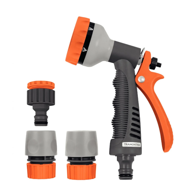 Conjunto p/ Irrigação c/ Engates Rápidos e Hidropistola 4 Peças 78583610 TRAMONTINA-4e3f7c48-3372-4d20-81bc-7b8702b4d0f8