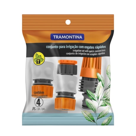 Conjunto para Irrigação com Engates Rápidos e Esguicho 4 Peças 78580610 TRAMONTINA-17064969-89cc-4a53-b952-001057cb156f