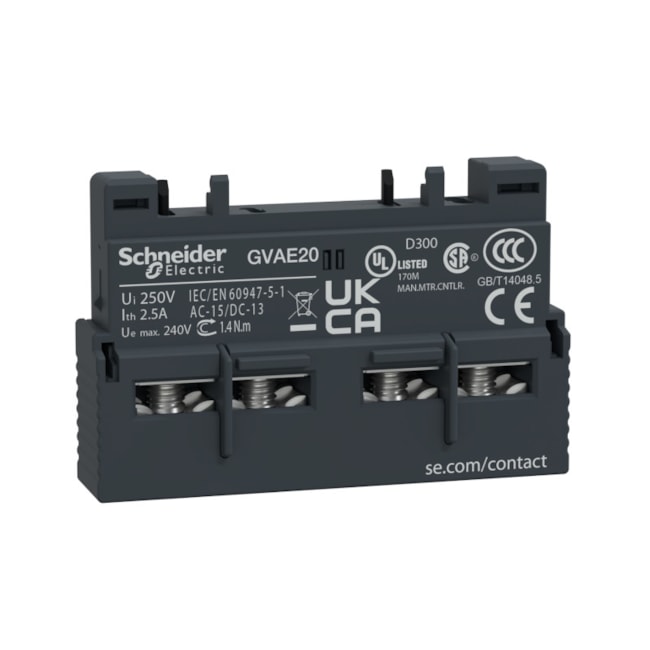 Contato Auxiliar Instantâneo Frontal 2NA Tesys GVAE20 SCHNEIDER-397dc6fe-1300-4f9f-8f96-a70810a2a9ac