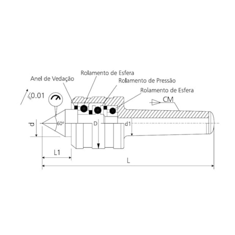 Contra Ponta Rotativo CM3 2000KG x 4000RPM D413 BTFIXO-32236984-a1b1-4fd5-8c44-363c94fade7e