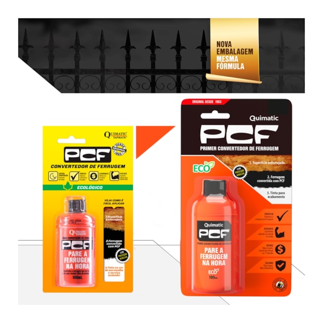 Convertedor de Ferrugem Primer PCF 100ml DD1 QUIMATIC-6723581c-a171-4cc3-a5a6-c086b70d2852
