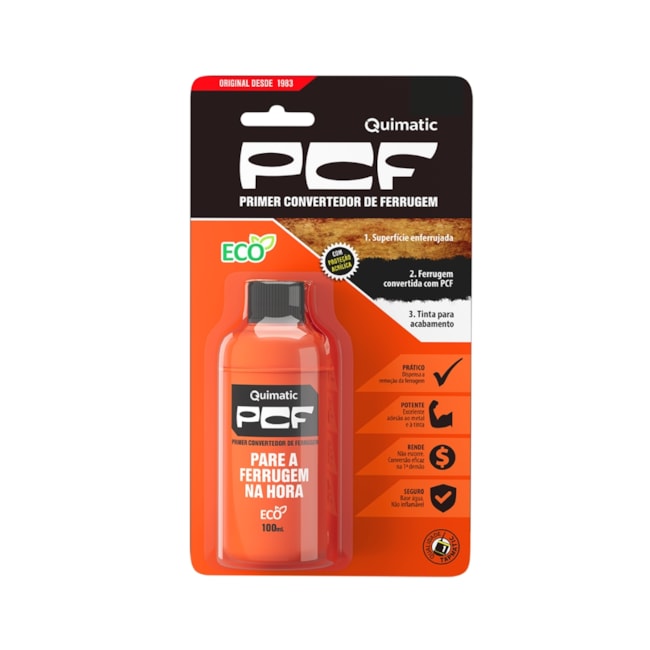 Convertedor de Ferrugem Primer PCF 100ml DD1 QUIMATIC-000dd299-e80d-42fe-9cc3-4ee505811178