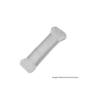 Corda de Nylon Trançada Branca 12mm por Metro DLCP-012 DULLY