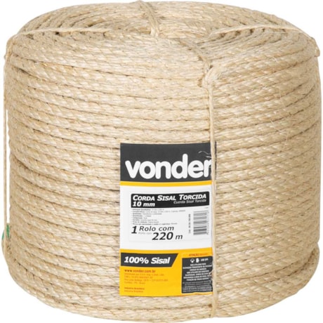 Corda de Sisal 10mmX220m 3 Pernas 8056100000 VONDER-7e76723e-0e00-4236-a620-aebac75af244