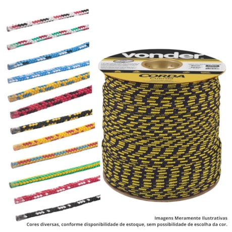 Corda Multifilamento Trançada 10,0mm x 190mm Cores Diversas 8053101760 VONDER-75231a27-a095-4877-9c67-f4117b678fd6