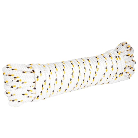 Corda Multifilamento Trançada 10,0mmx20m Branca Detalhes Preto e Amarelo Cartela 20metros 8046010020 VONDER-cc224922-d664-4392-ae5a-555e4856e3c7