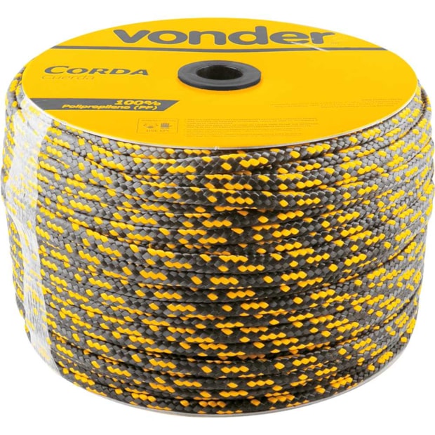 Corda Multifilamento Trançada 12mmX140m Amarela e Preta 8053221280 VONDER-fe2a922f-e0ad-4b77-945a-bc68579939bf